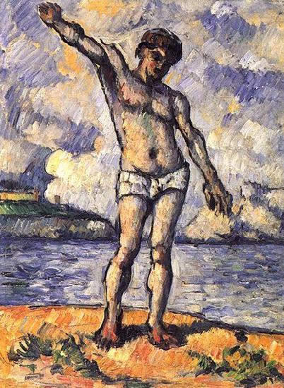 Paul Cezanne Badender mit ausgestreckten Armen